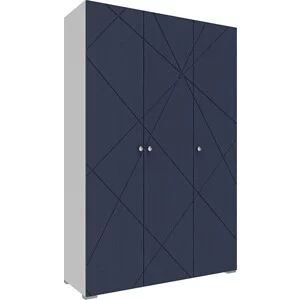 Шкаф комбинированный (с 3 дверьми) Это мебель Абрис ПМ-332.25 исп.2 дуб адриатика синий/белый(Абрис ПМ-332.25 исп.2 дуб адриатика синий/белый)