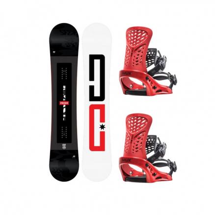 Комплект сноуборда мужской DC SHOES Focus Multi+FLUX Pr Red